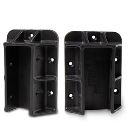 Fence & Deck Rite Stair Railing Hangers for 2x4 (1.5”x3.5”) Wood Railings Fits 29-37° Stair Incline Fiberglass Reinforced Polypropylene UV Protected (Black Polypropylene, Railing Hanger (48))