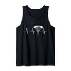 Skydiving Apparel Skydiver Heartbeat Parachuting Tank Top