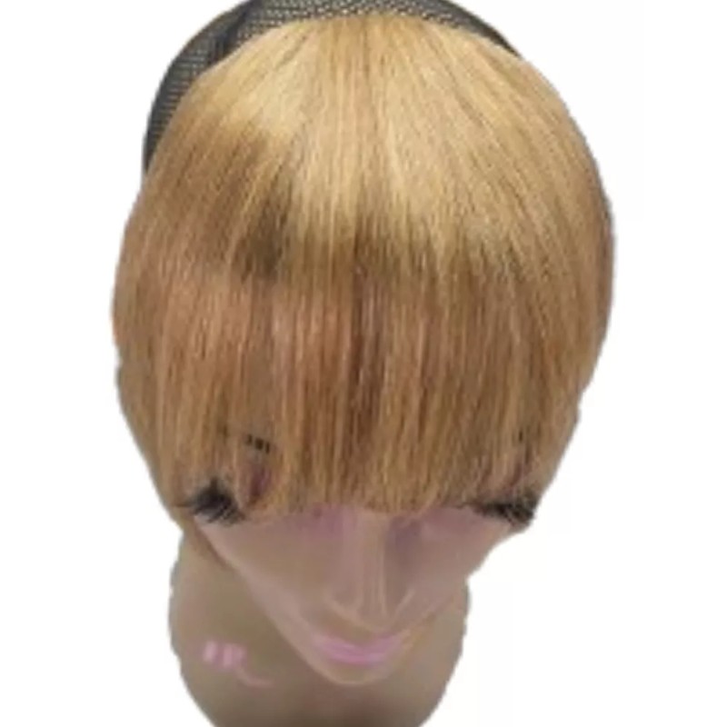 Veloce Flequillo Postizo Falso Veloce Rubio Natural Virgen Clip On