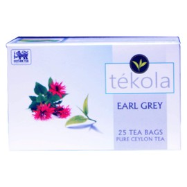 tekola, Ceylon Black Tea, Earl Grey. A premium blend of 100% pure Ceylon Tea. Full-bodied and lively with bright notes of citrus, 25 Count (2 packs = 50 tea bags)