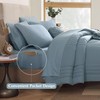 Monbix Full Comforter Set - 7 Pieces Dusty Blue Bed