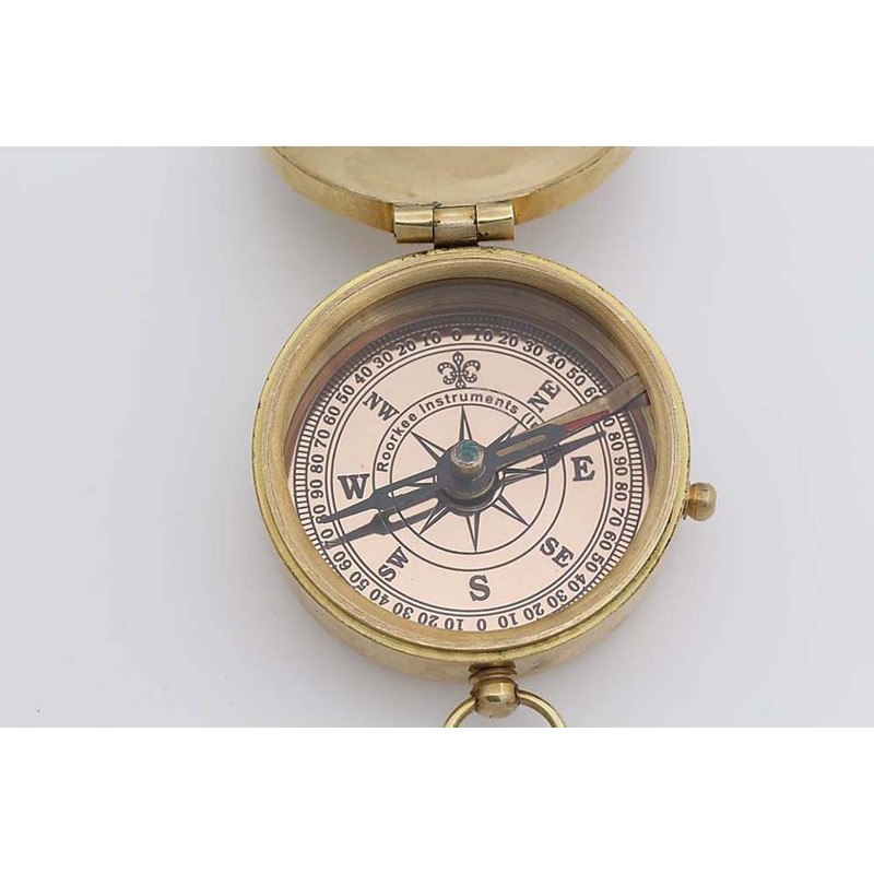 Roorkee Instruments (INDIA) Ralph Waldo Emerson Quote Solid Brass Compass