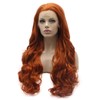 Lushy Wavy Long 26inch Blonde Red Mix Wig Full Density