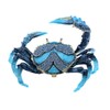 Kubla Craft Enameled Blue Crab Trinket Box, Accented with Austrian
