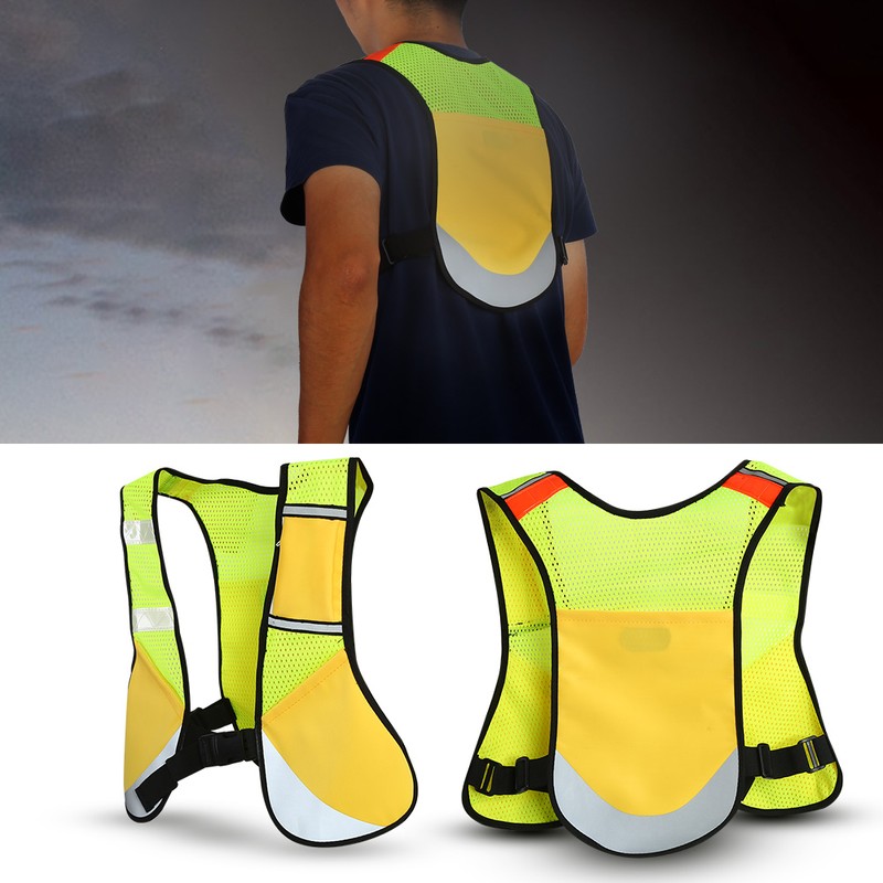 Multi function Night Sporting Reflective Cycling Running Vest Hiking Jacket