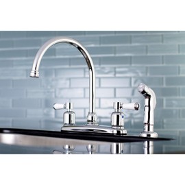 Kingston Brass FB791DPLSP Paris 8" Centerset Kitchen Faucet, Polished Chrome