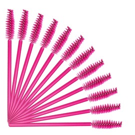 Disposable Mascara Wands, Eyelash Brush Spoolies for Eyebrow Eye Lash Extension (Rose,50pcs)