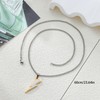 Yumikoo Lightning Bolt Golden Stainless Pendant Necklace for Men Women
