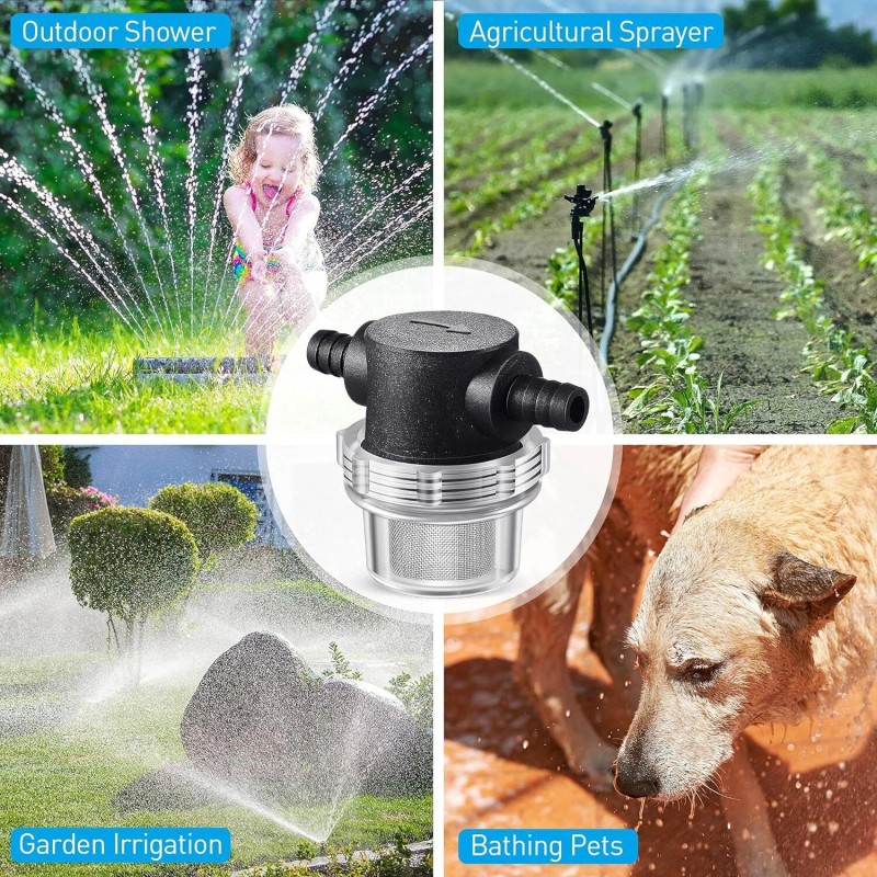 Dreyoo Water Pump Strainer, 3/8 Inch Hose Barb In-Line Strainer