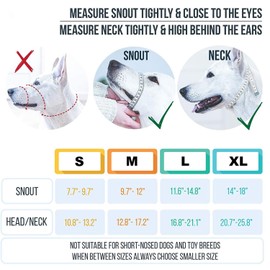 2Pcs Muzzle Leash for Heavy Pullers, Dog Over Mouth Training Leashes Dog Head Collars for Medium Large Dogs, Gentle Dog Face Harness Stops Pet Pulling and Choking on Walks, Adjustable Head Collar(M+L)