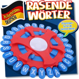 Asslye Asslye RASENDE WÖRTER Spiel mit 26 Tasten - Wortspiel Buchstaben Drücken mit Timer, Familienspiele Brettspiele Partyspiele für Kinder und Erwachsene, 2–8 Spieler (26 Tasten)