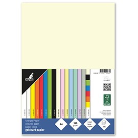 Kangaro - Coloured Paper Beige DIN A4-160g/m² FSC Mix - Pack of 50 - Letter Paper Craft Paper DIY, K-0039-435