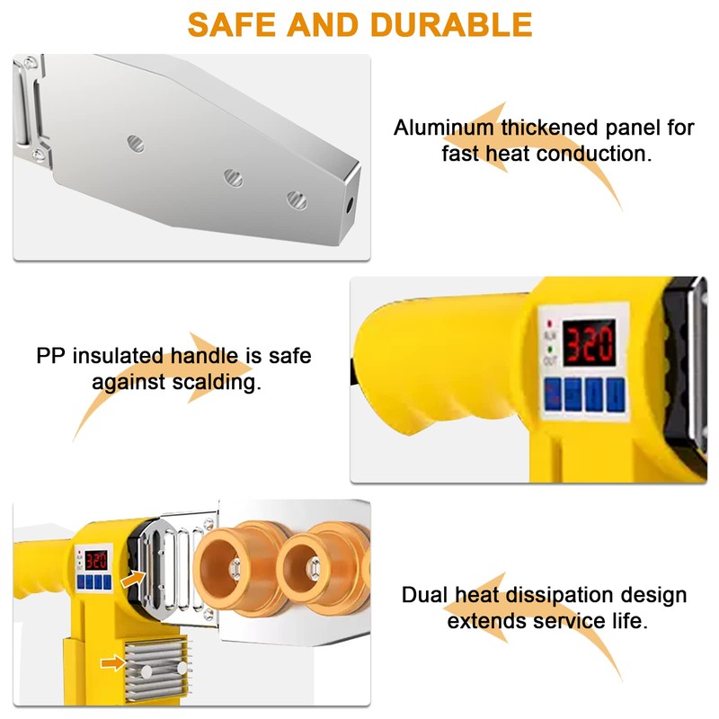 JIAWANSHUN Plastic Pipe Welding Machine, 110V Plastic Water Pipe Welder
