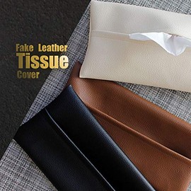 SEMI (Set of 3) Soft Pack Tissue Cover 3 Color Set (Beige, Brown, Black) Tissue Case/Synthetic Leather