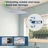 RAINREVIVE 3 Inch Shower Arm with Flange and Stabilizer Bracket,