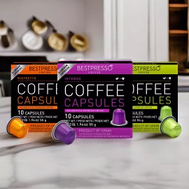 Bestpresso Coffee for Nespresso Machine 120 pods Espresso  - 6 Variety Flavors