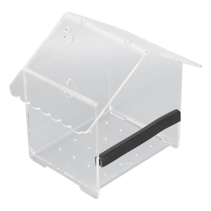 Window Bird Feeder Transparent Large Space Bird Feeder House with