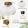 OYKYOHEI Semi Flush Mount Ceiling Light, Globe Glass Ceiling Light