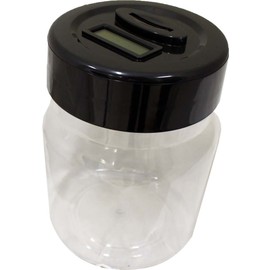INEDGE Digital Coin Bank Jar | Clear Plastic Savings Jar with Black Lid | Automatic Dollar Total Display | Battery-Operated | Educational Saving Tool