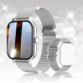 YUMTTY Reloj inteligente Y13 con medidor de pasos, frecuencia cardíaca, presión arterial, monitoreo de salud, reloj para teléfono para hombres y