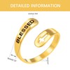 Tobestu Stainless Steel Blessed Ring - Gold Plated Opened Rings