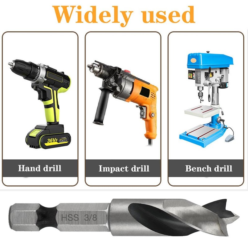 6 Piece Small Wood Drill Hexagonal Drill Bit Set, Wood