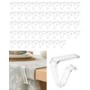 BHFOW 48 PCS Clear Tablecloth Clips for Tables, Acrylic Table