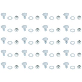 Briny River 20 Set 5/16-18 * 5/8" Snow Blower Carriage Bolts Nuts 784-5581A Compatible with MTD Shave Plate Scraper Bar