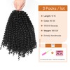 WIGER Kinky Curly Braiding Hair Marlybob Crochet Hair Black Jerry