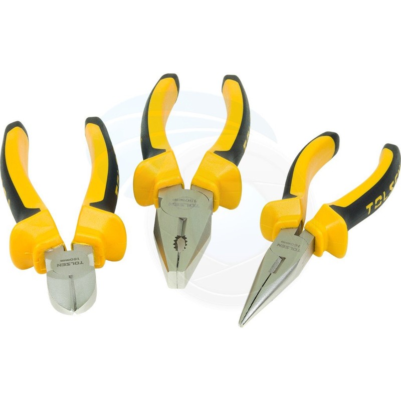 Tolsen 3pce Plier Set Heavy Duty