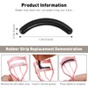 Jaasuee 60pcs Black Silicone Rubber Universal Eyelash Curler Replacement Refill