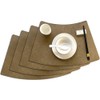 Leather Round Table Washable Placemats, Thick Faux Leather Heat Resistant