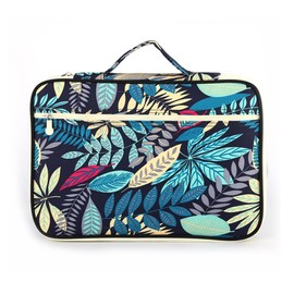 Waterproof A4 Document Case Portfolio Folder, Oxford Cloth Multi-Functional Document Bag with Zip and Handle for Books, Papers, Notebooks