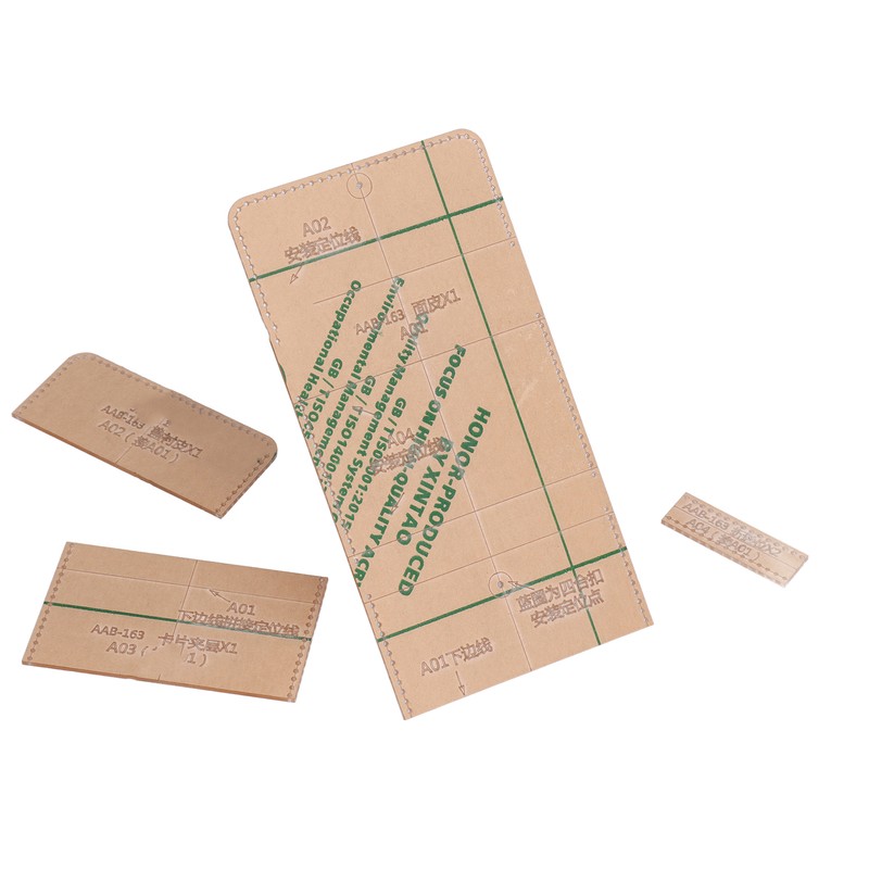 4Pcs Acrylic Templates Durable Reusable Transparent Clear DIY Leather Models
