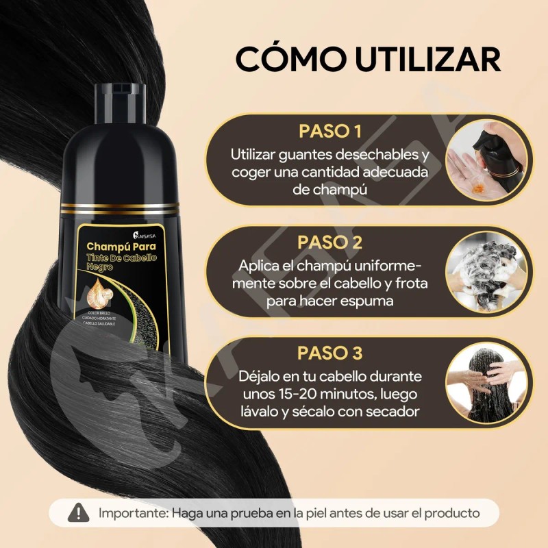 Kaisasa Shampoo Con Tinte Cubre Canas Con Aceite De Argn