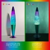 16 Inch Green Blue Purple Rainbow Glitter Lamp, 2 Bulbs,