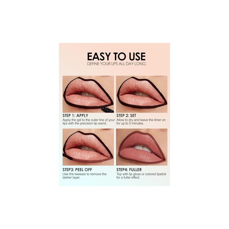 Erinde Delineador de Labios Peel off, Tinte Labial Peel off