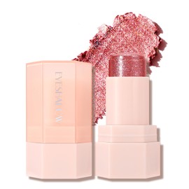 HOSAILY Jelly Glitter Eye Shadow Stick, Hydrating Eyeshadow Pen Holographic Multi-use Eyes Face Body Highlighter Makeup Sticks, Lightweight Eye Brightener Stick for Crystals Eyes Glitter Makeup