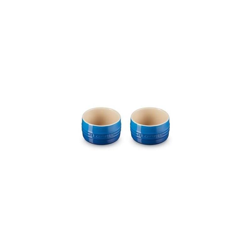 Le Creuset Stoneware Round Ramekin Straight Wall Set of 2,