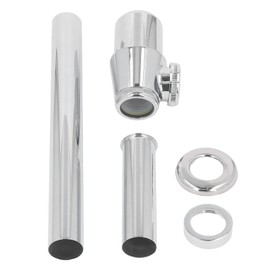 Sink Drain Assembly Kit Height Adjustable Slip Type Drain Tube Kit for Bathroom Kitchen P Trap Kit G1‑1/4inch