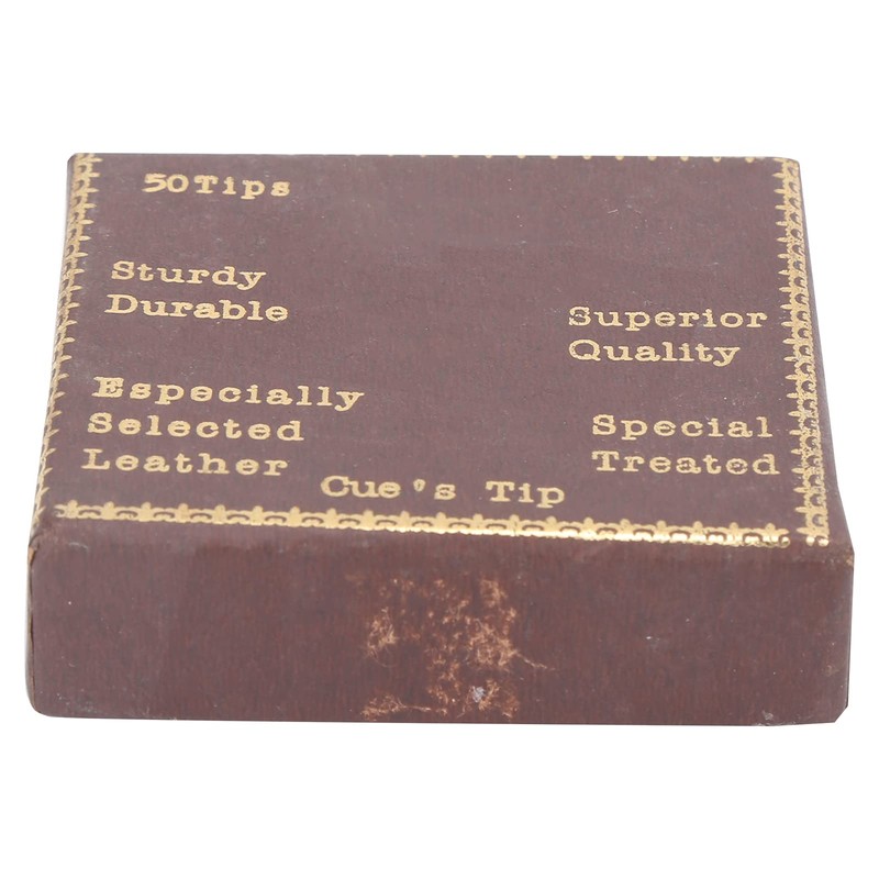 Kuuleyn Leather Snooker Cue Tips, 11 mm Chestnut Brown Soft