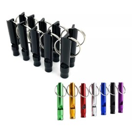 L&T 10 Silbatos De Metal Para Emergencia, Supervivencia, Auxilio