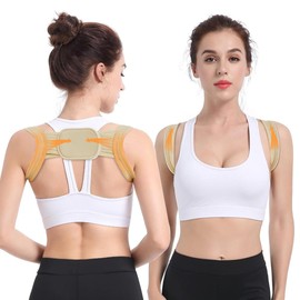 DOSYU Corrector de Postura, Férulas para Espalda de Soporte, Transpirable y Ajustable, Adecuado para Anti-Joroba y Alivio Del Dolor de Cuello, Cintura, Hombros, Te Hará Más Segura y Bella. (Tamaño L)