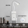 White Headboard Reading Light, No Drilling Wall Mounted Reading Lights