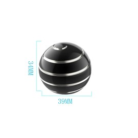Apqdw Kinetic Desk Toy Ball, 1.54'' Kinetic Desktop Spinning Toys, Optical Illusion Fidget Toys Gadgets for Adults Office Anxiety, ADHD (39MM, Black-A)