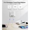 European Plug Adapter, Adapter Europe to Canada with 4 AC