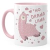 MoonWorks® Kaffee-Tasse Spruch No Drama Lama Tier Motiv rosa Bürotasse