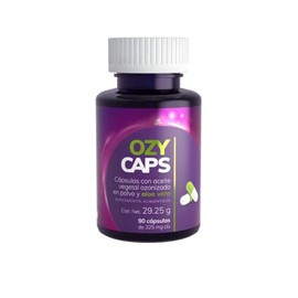 Ozy Caps | Cápsulas con Aceite Vegetal Ozonizado en Polvo y Aloe Vera | 90 Cápsulas