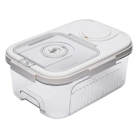 CNCEST Cat/Dog Food Storage Container, Food Storage Bins with Lid and Timer, Large Cereal Dispenser, Store About 11.02 Lbs Of Goods, Rice, Flour, Washing Powder, Sugar, Grains, Nuts (Small-White)