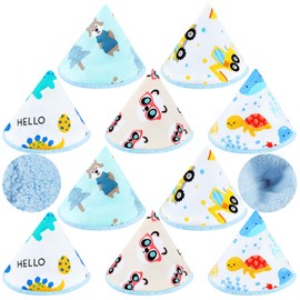 Timgle 10 Fundas para Orinar de Terciopelo Coral para Bebé Niño, Fuerte Protector para Orinar de Absorción de Agua, Gorro para Orinar Reutilizable, Accesorio para Cambiar Pañales (Dinosaurio)
